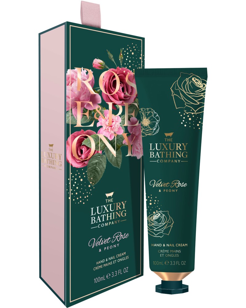 The Luxury Bathing Company Velvet Rose & Peony Hand & Nail Cream -            - 