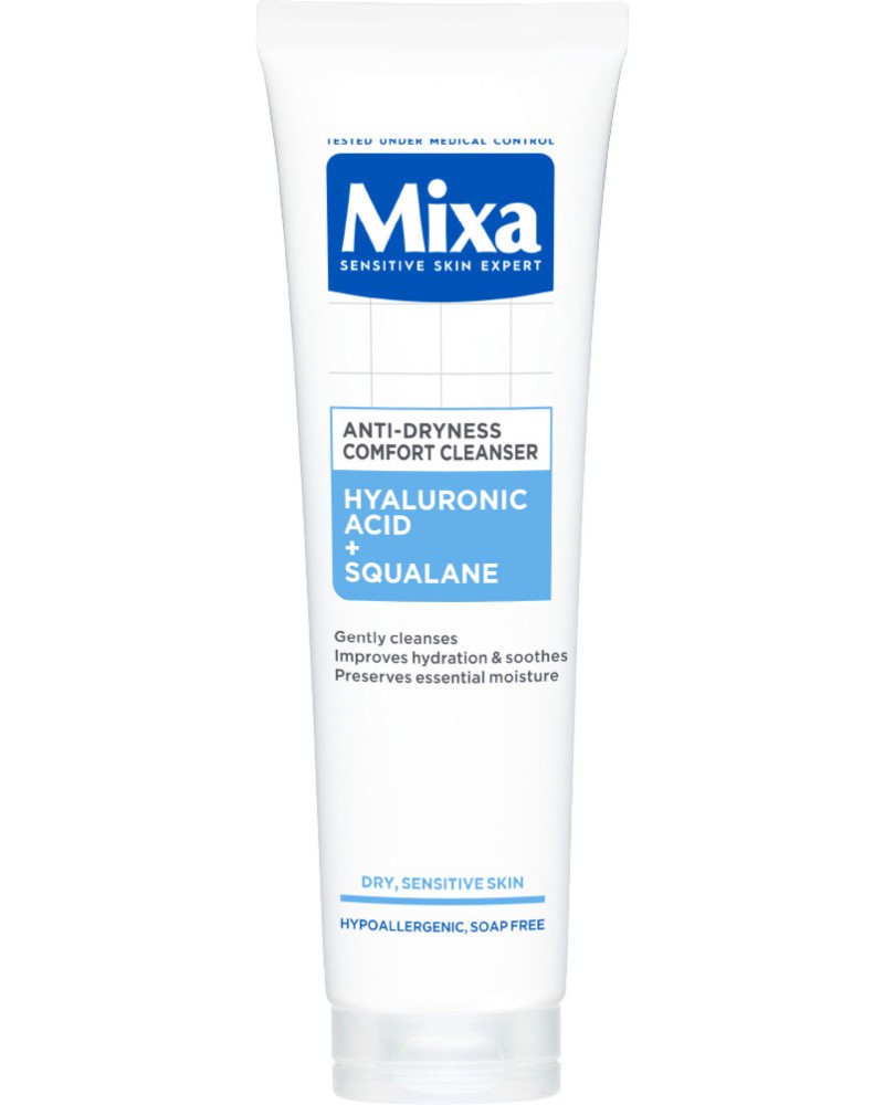 Mixa Hyaluronic Acid + Squalane Anti-Dryness Cleanser -        - 