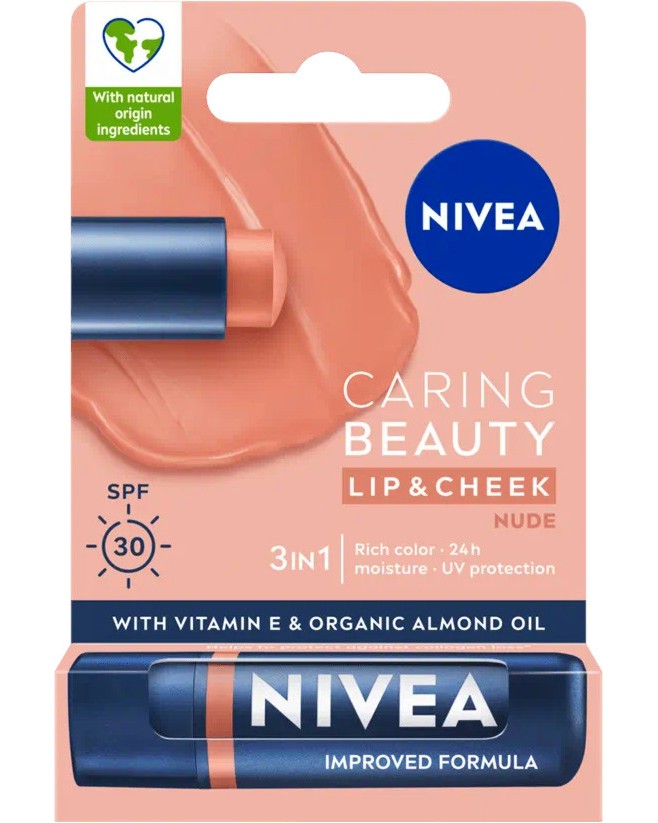 Nivea Caring Beauty Lip & Cheek Balm SPF 30 -      E     - 