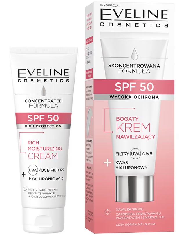 Eveline Moisturizing Cream SPF 50 -        - 