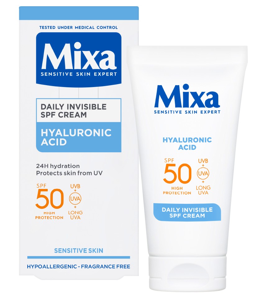 Mixa Hyaluronic Acid Daily Invisible Cream SPF 50 -        - 