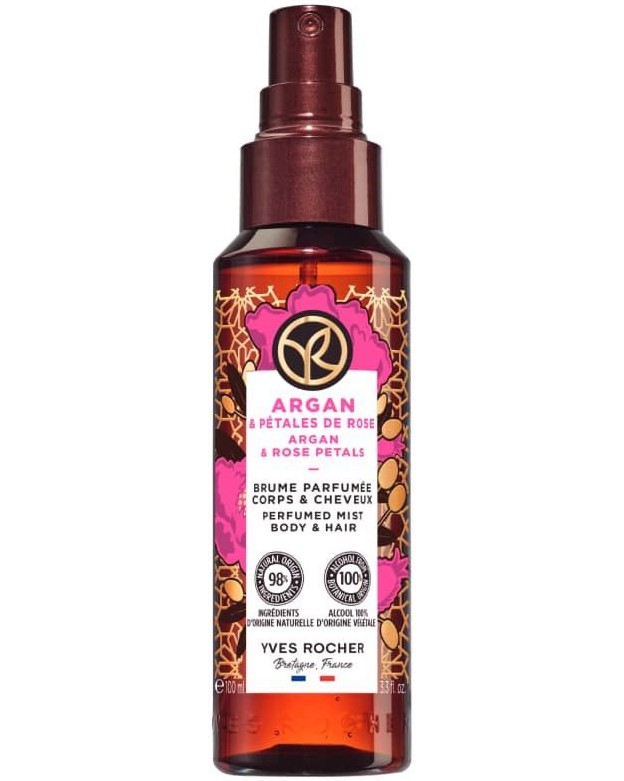 Yves Rocher Argan & Rose Petals Body & Hair Mist -              Argan & Rose Petals - 