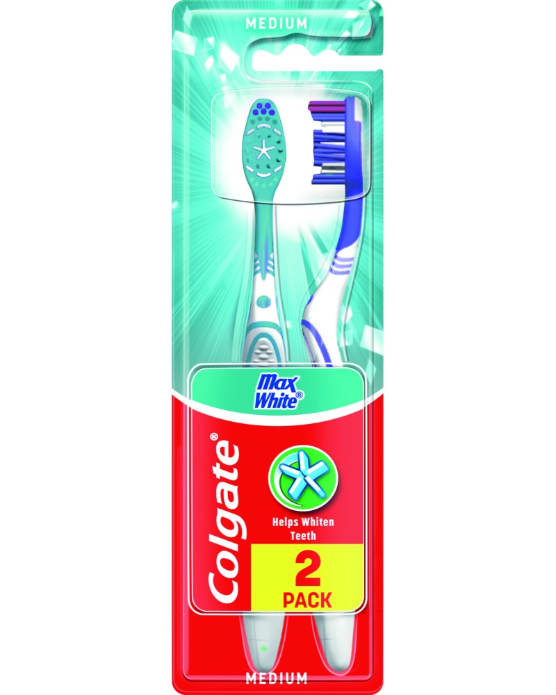 Colgate Max White Toothbrush Medium - 2       Max White - 