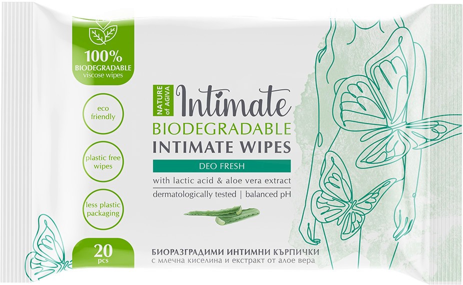 Nature of Agiva Deo Fresh Intimate Wipes - 20          -  