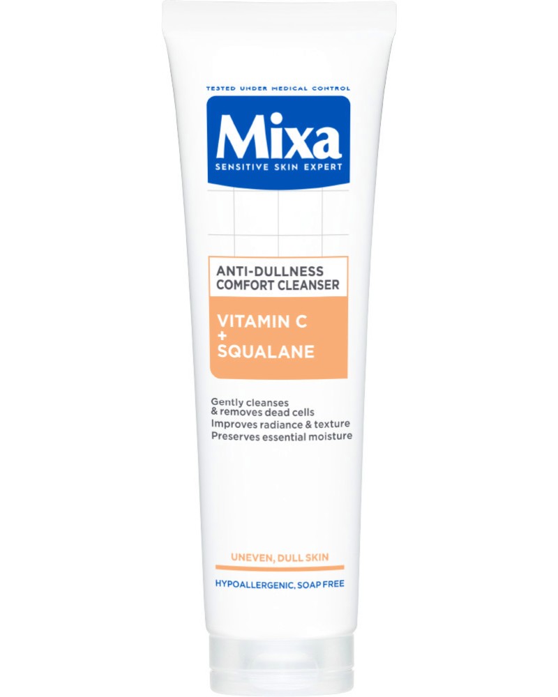 Mixa Vitamin C + Squalane Anti-Dullness Cleanser -       C   - 