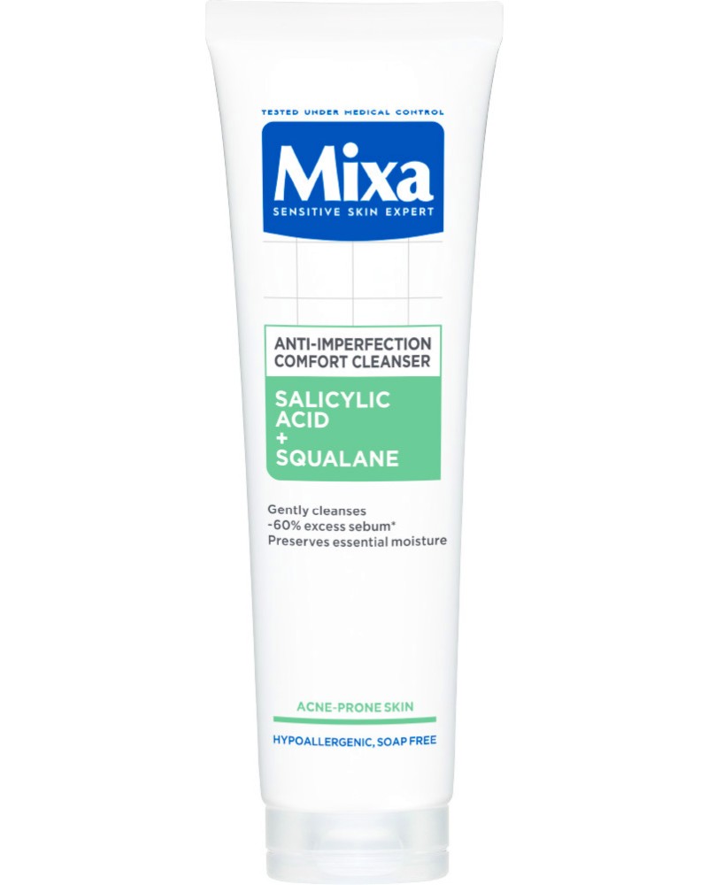 Mixa Salicylic Acid + Squalane Anti-Imperfection Cleanser -        - 