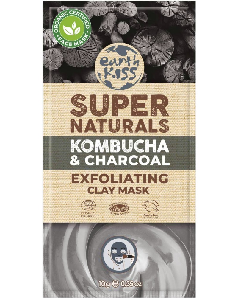 Earth Kiss Super Naturals Exfoliating Clay Mask -         - 