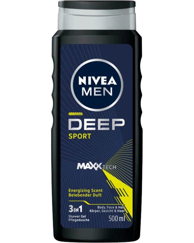 Nivea Men Deep Sport Shower Gel 3 in 1 -      ,      Nivea Men -  