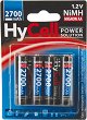 Батерия AA - Акумулаторна NiMH (HR6) 2700 mAh - 4 броя - батерия