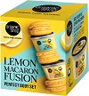 Подаръчен комплект Organic Shop Lemon Macaron Fusion - Скраб и суфле за тяло от серията Sparkling Summer - продукт