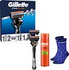 Подаръчен комплект Gillette ProGlide - Самобръсначка, резервни ножчета, гел за бръснене и чорапи - продукт