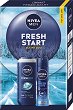 Подаръчен комплект Nivea Men Fresh Start Active Duo - Душ гел и спрей дезодорант от сериите Fresh Kick и Fresh Active - продукт