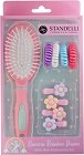 Детски комплект аксесоари за коса Standelli - Четка, ластици и фиби - продукт