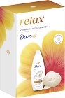Подаръчен комплект Dove Relax - Душ гел, сапун и гъба за баня - продукт