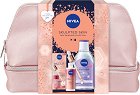 Подаръчен комплект с несесер Nivea Skulpted Skin - Серум с бакучиол и мицеларна вода - продукт