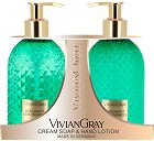 Подаръчен комплект Vivian Gray Bergamot & Lemongrass - Течен сапун и лосион за ръце от серията Gemstone - продукт