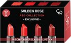 Golden Rose Red Collection Exclusive - Комплект от 4 червила за устни - продукт