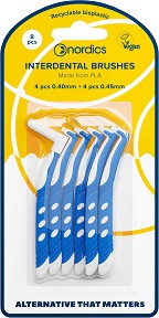 Nordics L-Shaped Interdental Brushes - 8     , 0.4 mm  0.45 mm - 