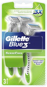 Gillette Blue 3 Sense Care -    Blue 3, 3  - 