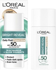 L'Oreal Bright Reveal Tinted Glow Daily Fluid SPF 50 -       - 