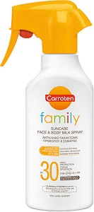 Carroten Family Suncare Face & Body Milk Spray -       -   