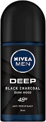 Nivea Men Deep Black Charcoal Anti-Perspirant -        Deep - 