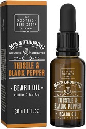 Scottish Fine Soaps Men's Grooming Thistle & Black Pepper Beard Oil -      Men's Grooming - 