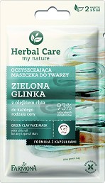 Farmona Herbal Care Green Clay Face Mask -       Herbal Care, 2  x 5 ml - 