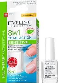 Eveline 8 in 1 Total Action Sensitive Nail Therapy -    8  1   Swiss Recipe - 