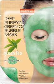 Purederm Deep Purifying Green O2 Bubble Mask -       - 