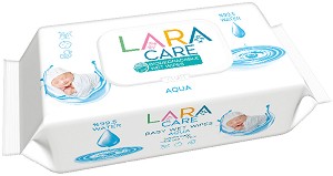 Lara Care Aqua Wet Wipes - 72 , 99.5%   -  