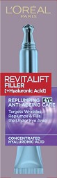 L'Oreal Revitalift Filler HA Replumping Eye Cream -        Revitalift Filler HA - 