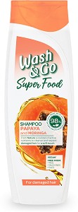 Wash & Go Super Food Papaya & Moringa Shampoo -         - 