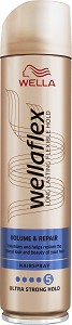 Wellaflex Volume & Repair Ultra Strong Hold Hairspray -          - 