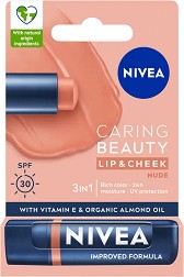 Nivea Caring Beauty Lip & Cheek Balm SPF 30 -      E     - 