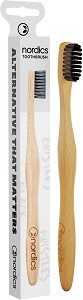 Nordics Bamboo Toothbrush Charcoal -        - 