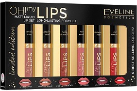 Eveline Oh My Lips Matt Liquid Lip Set -   6    - 