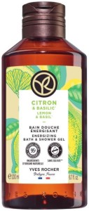 Yves Rocher Lemon & Basil Energizing Bath & Shower Gel -               Bain Nature -  