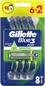 Gillette Blue 3 Sensitive - 6 + 2     Blue 3 - 