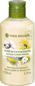 Yves Rocher Cotton Flower & Mimosa Bath & Shower Gel -               Plaisirs Nature -  