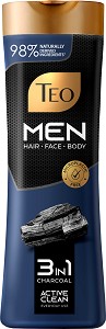 Teo Men 3 in 1 Charcoal Shampoo -   3  1  ,    - 