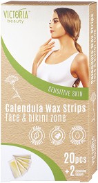 Victoria Beauty Face & Bikini Calendula Wax Strips - 20           - 