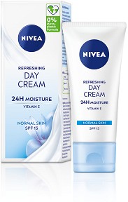 Nivea 24H Moisture Refreshing Day Cream SPF 15 -        - 