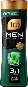 Teo Men 3 in 1 Menthol Shampoo -   3  1  ,    - 