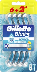 Gillette Blue 3 Plus Cool - 6 + 2     Blue 3 - 