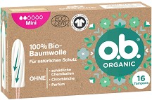 o.b. 100% Organic Mini Tampons - 16       - 